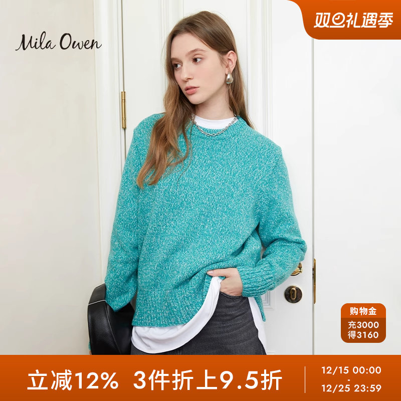MilaOwen圆领宽松针织衫上衣