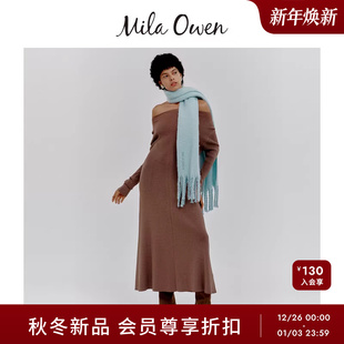 Mila 蓬松温暖流苏长毛绒围巾披肩09WGG255551 Owen25秋冬新品