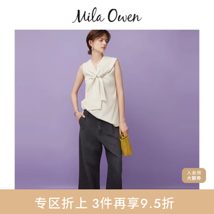 百搭宽松阔腿牛仔裤 09WFP251130 Owen春夏日系高腰时尚 Mila