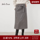 Mila Owen秋冬通勤气质简约腰带直筒半身裙09WFS234133
