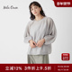 圆领微透视雪纺衬衫 Mila Owen通勤百搭插肩拼接泡泡袖 09WFT231006