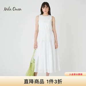 Mila Owen 春夏简约休闲无袖系带蛋糕连衣裙09WFO234909