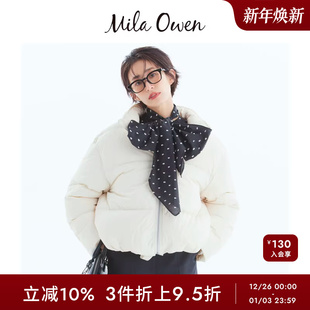 羽绒服外套09WFJ251301 保暖可拆连帽短款 Mila Owen春夏时尚