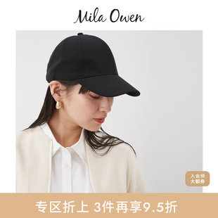 Mila 百搭纯色刺绣棒球帽鸭舌帽09WGH254580 Owen秋冬时尚