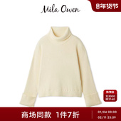 简约百搭纯色罗纹高领针织衫 Mila Owen25秋冬新品 09WNT255066