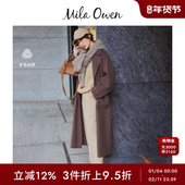 Mila Owen秋冬优雅气质羊毛翻领系带毛呢大衣09WFC245304