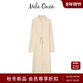 新品 Mila Owen26春季 优雅气质polo领针织系带连衣裙09WND261926