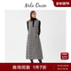 Mila 09WFO255152 粗花呢格纹连衣裙套装 Owen25秋冬新品 高领针织衫