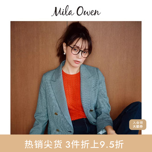休闲气质通勤格纹西装 新款 外套09WFJ241067 Owen春夏季 Mila