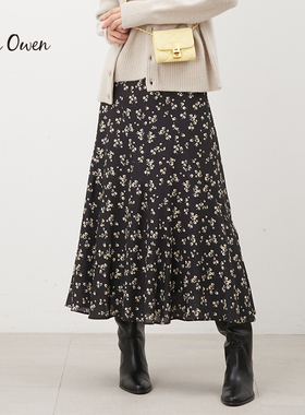 Mila Owen 秋冬百搭碎花鱼尾裙中长半身裙09WFS235168