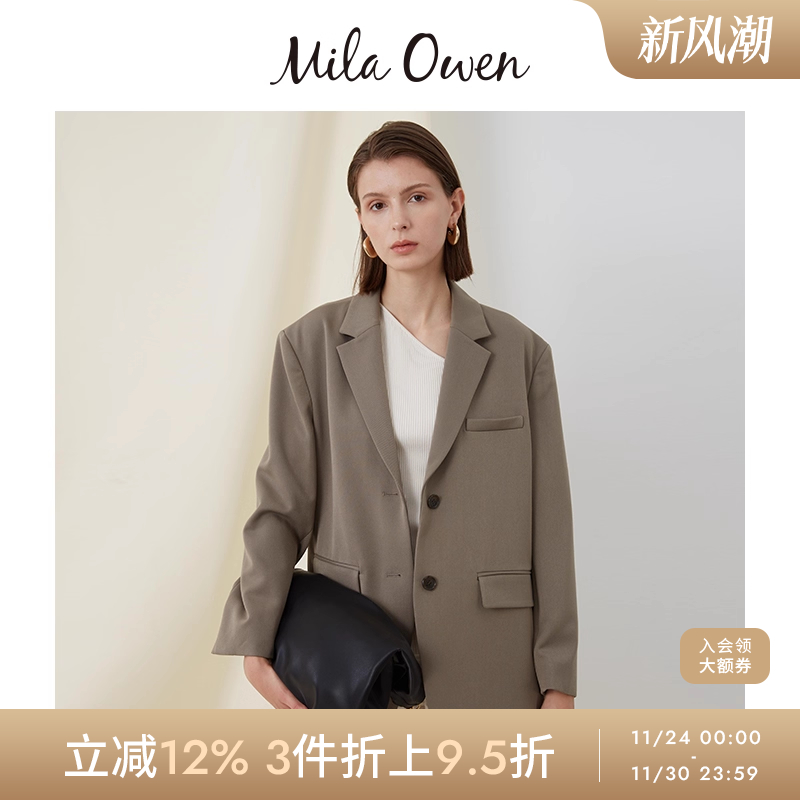 MilaOwen大廓形单排扣西装