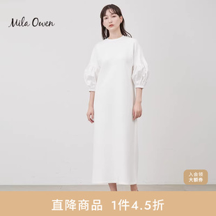 休闲简约日系泡泡袖 新款 连衣裙09WCO241049 Owen春夏季 Mila
