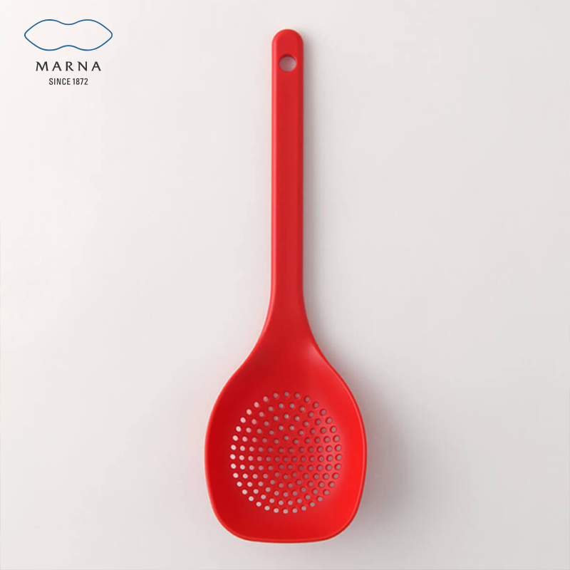 日本marna进口捞饺子大漏勺长柄捞面条勺子家用沥水滤网耐高温厚