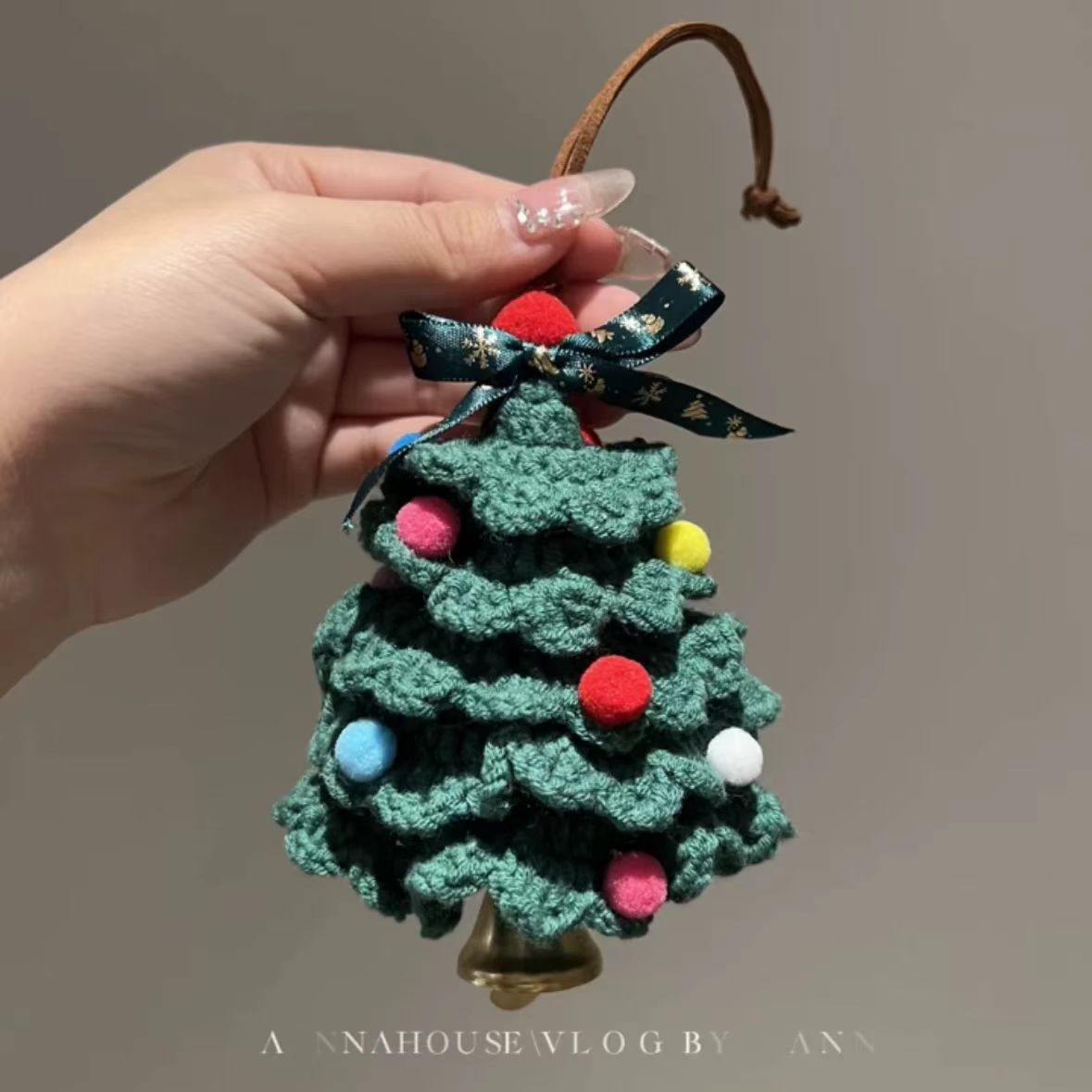 圣诞树铃铛车挂摆件创意