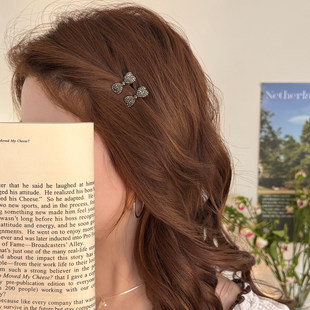 2026新款满钻蝴蝶结小发夹女侧边刘海夹发卡头饰迷你鸭嘴夹子m