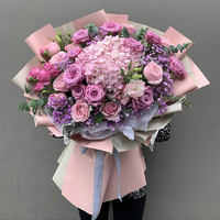 Qixi Festival Valentine's Day mixed pink rose bouquet Birthday, Beijing flower Express, local flower delivery, flower shop thumbnail 2