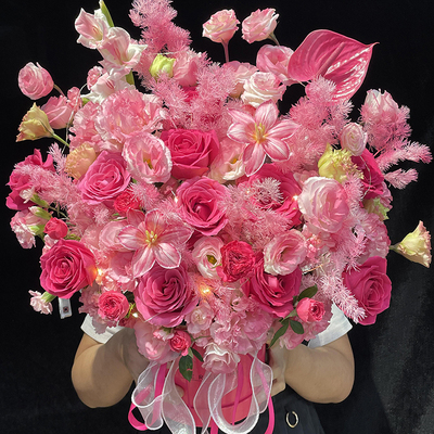 原创鲜花速递同城北京抱抱筒弗洛伊德玫瑰花束生日配送配送花店