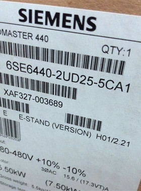 原装1P6SE6440-2UE25-5CA1全新正品440 无滤波器6SE64402UE255CA1
