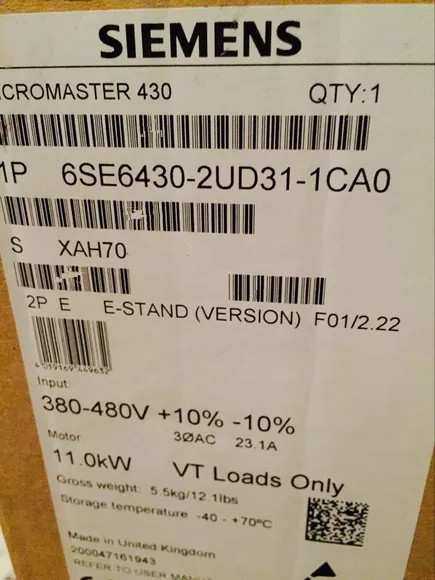 原装1P6SE6430-2UD31-1CA0全新正品MM变频器11KW6SE64302UD311CA0