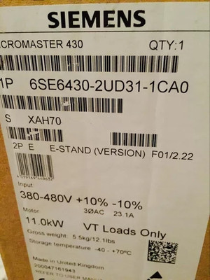 西门子1P6SE6430-2UD31-1CA0全新MICROMASTER4306SE64302UD311CA0