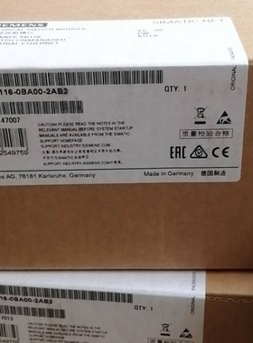 6GK5116-0BA00-2AB2西门子全新交换机6GK5116-0BA00-2AC2原装现货