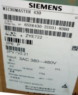 西门子1P6SE6430-2UD31-8DB0全新MICROMASTER6SE64302UD318DB0