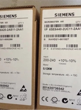 西门子1P6SE6420-2AB11-2AA1全新MICROMASTER4206SE64202AB112AA1