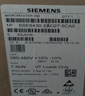 原装1P6SE6430-2AD27-5CA0全新 安装有A级滤波器6SE64302AD275CA0