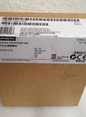 原装1P6ES7317-2AK14-0AB0正品中央处理器带有1 MB 工作存储区