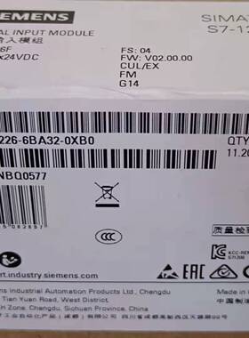 西门子6ES7222-1XF32-0XB0西门子模块6ES72221XF320XB0CPUX现货DC
