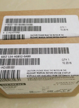 西门子1P6ES7134-4GB52-0AB0全新2AI,I,HS2-WIRE6ES71344GB520AB0