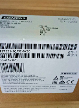 西门子6ES7231-5QF32-0XB0西门子模块6ES72315QF320XB0CPUX现货CD