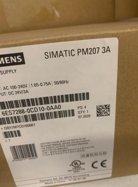 西门子电源6ES7288-0CD10-0AA0全新原装正品6ES72880CD100AA0现货