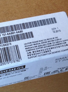 西门子1P6ES7151-8AB01-0AB0全新IM151-8PNDPCPU6ES71518AB010AB0