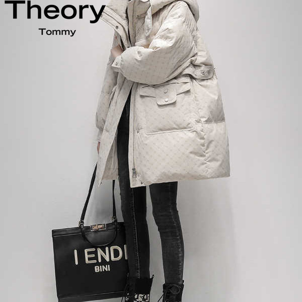 Theory Tommy2025冬季新款高端羽绒服时尚连帽白鸭绒加厚保暖外套