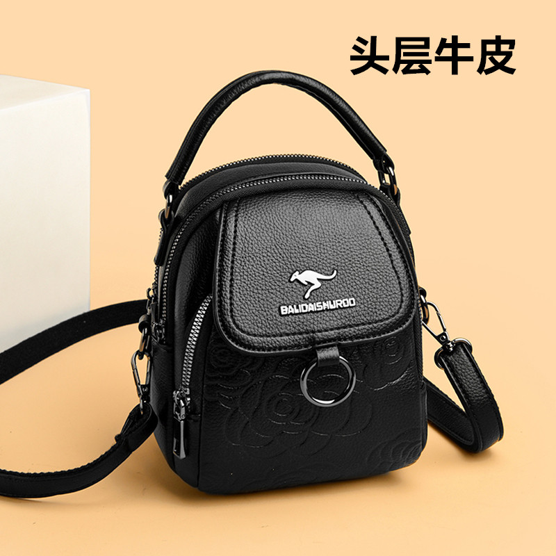 头层牛皮单肩斜挎包女软真皮时尚手提包妈妈小包简约百搭2025新款