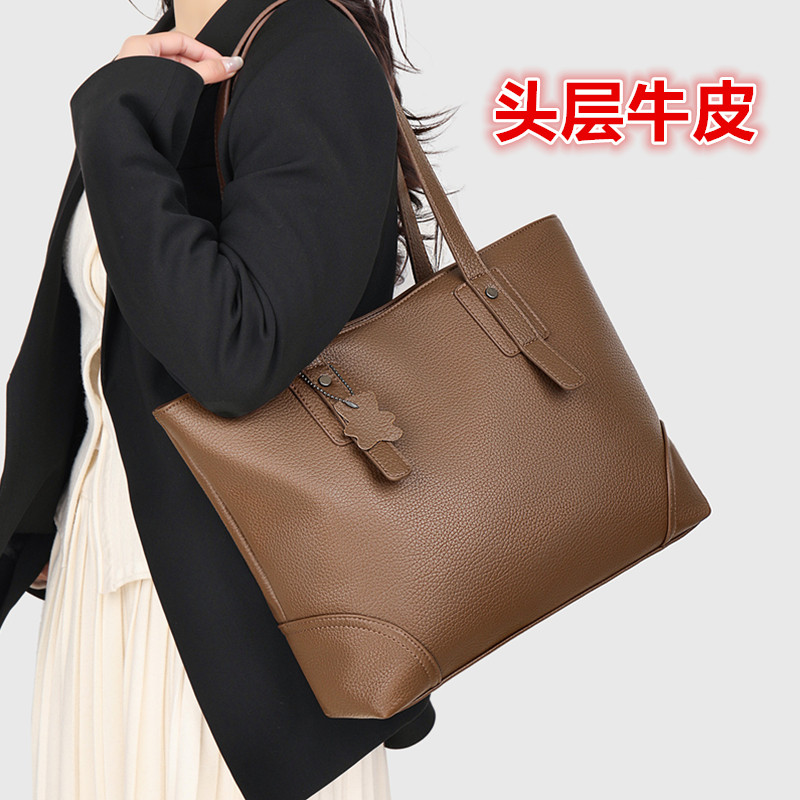 头层牛皮单肩包女包软真皮手提包大容量妈妈包复古托特包2026新款,箱包皮具/热销女包/男包,托特包,淘宝优惠券,粉丝福利购,淘宝优惠卷