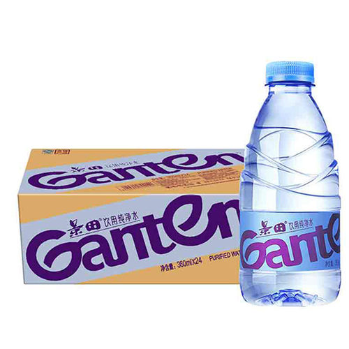 百岁山Ganten/景田饮用纯净水360ml *24瓶整箱装非矿泉水