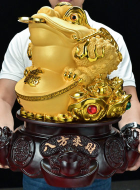 批发代发金蟾摆件沙金金蝉蟾蜍聚宝盆店铺公司开业乔迁工艺品礼品