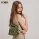 头层牛皮时尚 COBO 羚羊真皮手工编织女包 女士单肩水桶包女斜挎包