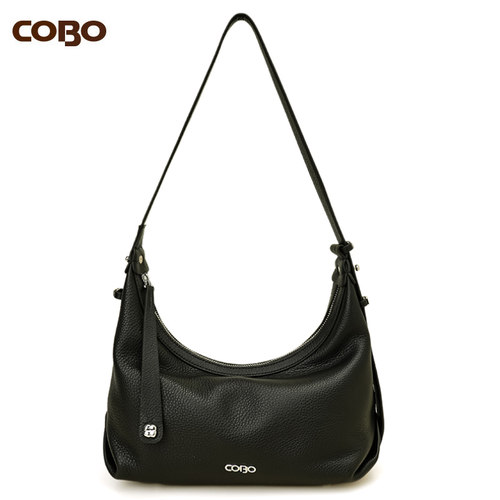 COBO/蔻尔宝头层牛皮单肩斜挎手提包时尚休闲百搭女包