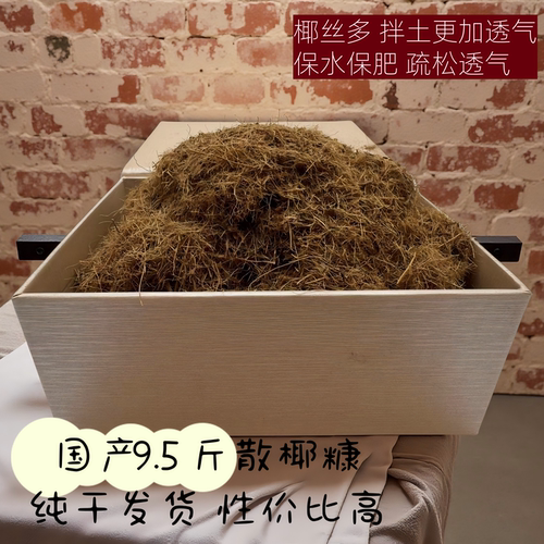 无盐椰砖泡发9斤特大号压缩椰砖养花种菜有机家用阳台椰糠营养土