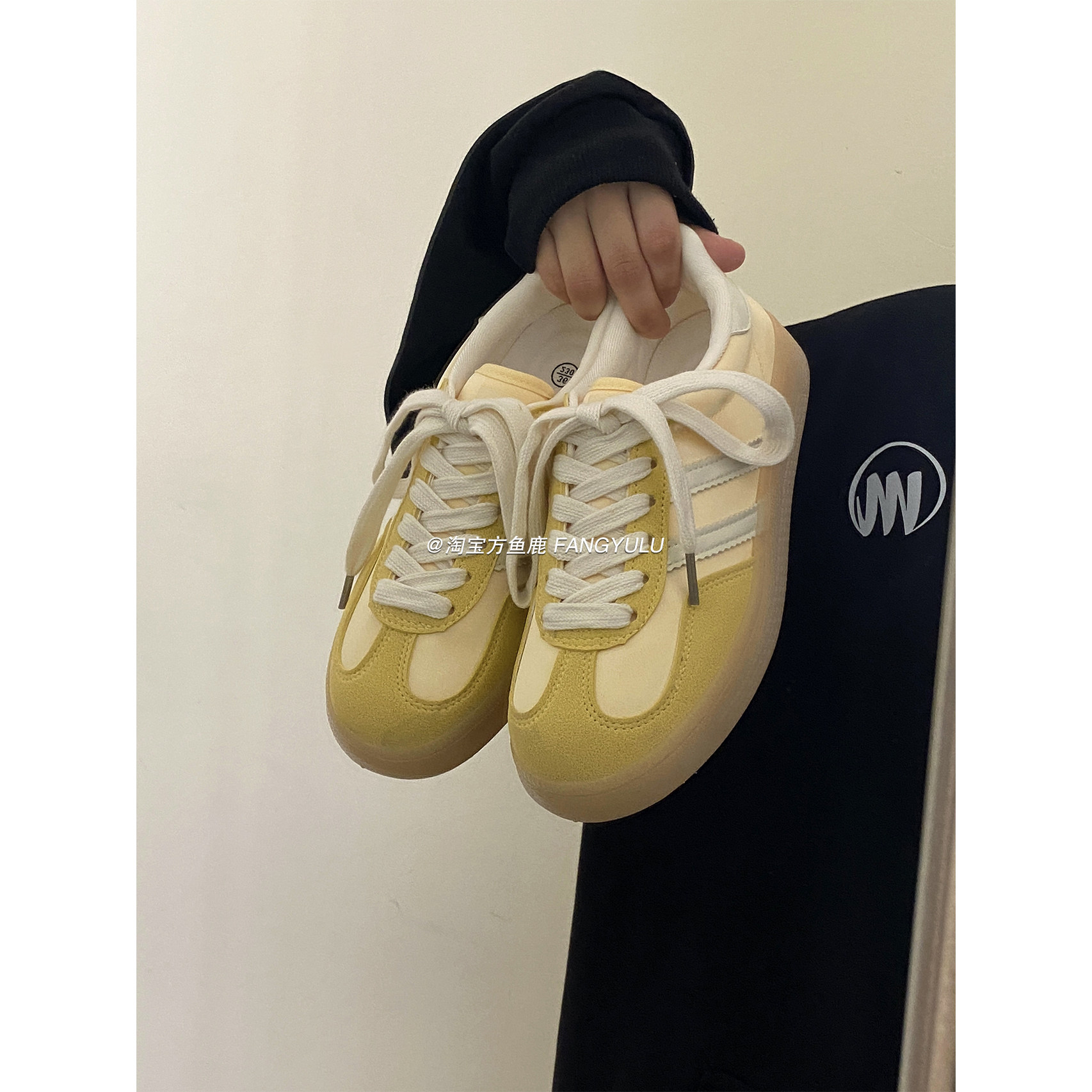 方鱼鹿 配裙子软底德训鞋女2025夏季小众韩版轻便透气平底板鞋ins,女鞋,德训鞋,淘宝优惠券,粉丝福利购,淘宝优惠卷