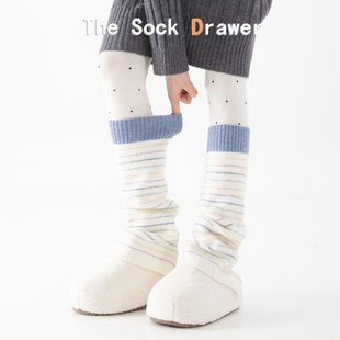 羊绒袜套女秋冬加厚保暖日系jk渐变色辣妹亚文化小腿堆堆袜腿套