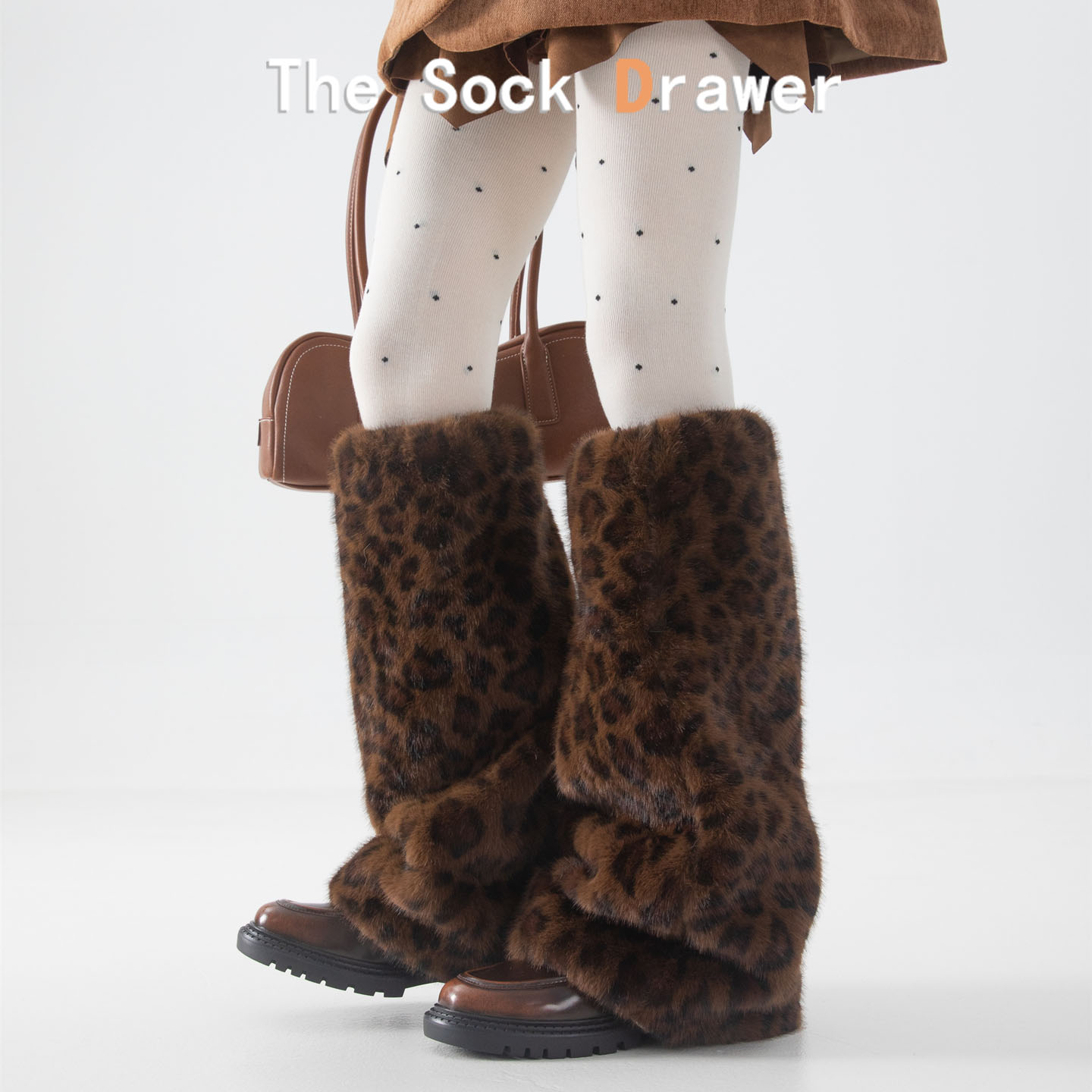 48cm长筒袜套女冬天外穿个性豹纹小腿套保暖加厚日系jk辣妹袜腿套