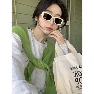 甜美亮色系春夏季2025空调披肩女纯色针织百搭外搭韩版坎肩上衣