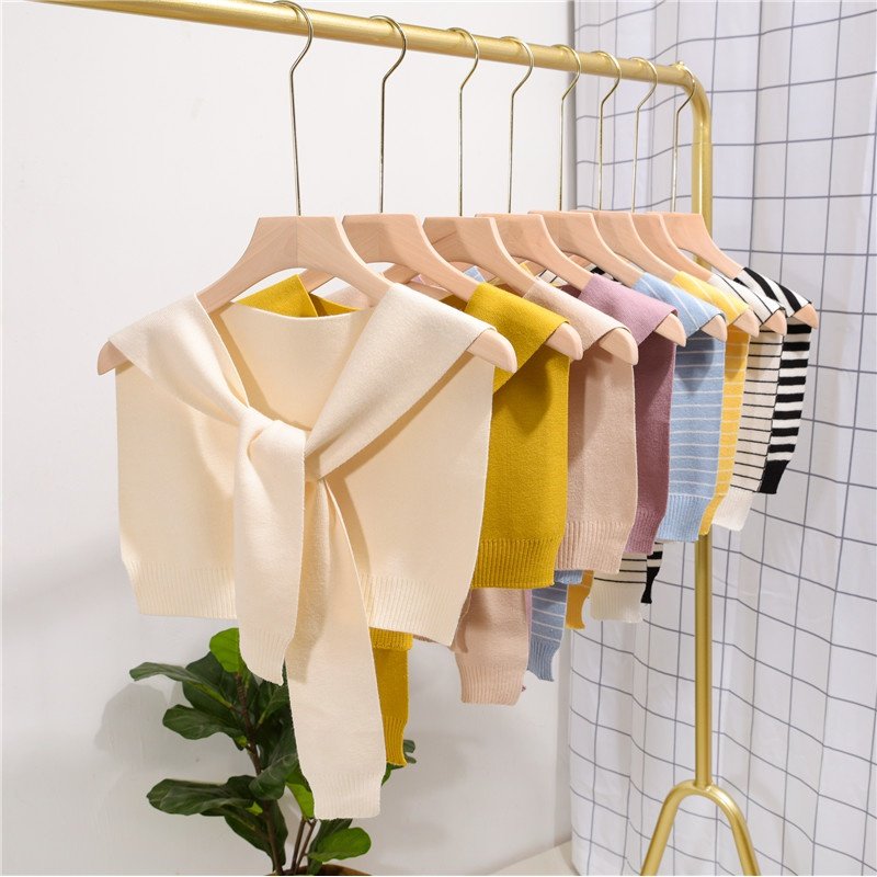 针织小披肩洋气百搭糖果色2024春