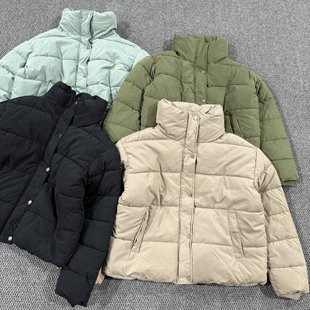 女款冬季韩版立领宽松慵懒休闲纯色百搭厚款保暖面包服棉衣外套