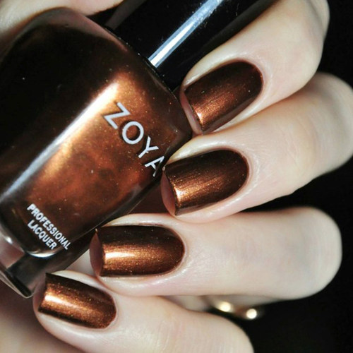 ZOYA指甲油秋冬偏光摩卡古铜棕色
