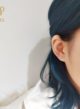 钻石18K金耳钉时尚风配饰珠宝